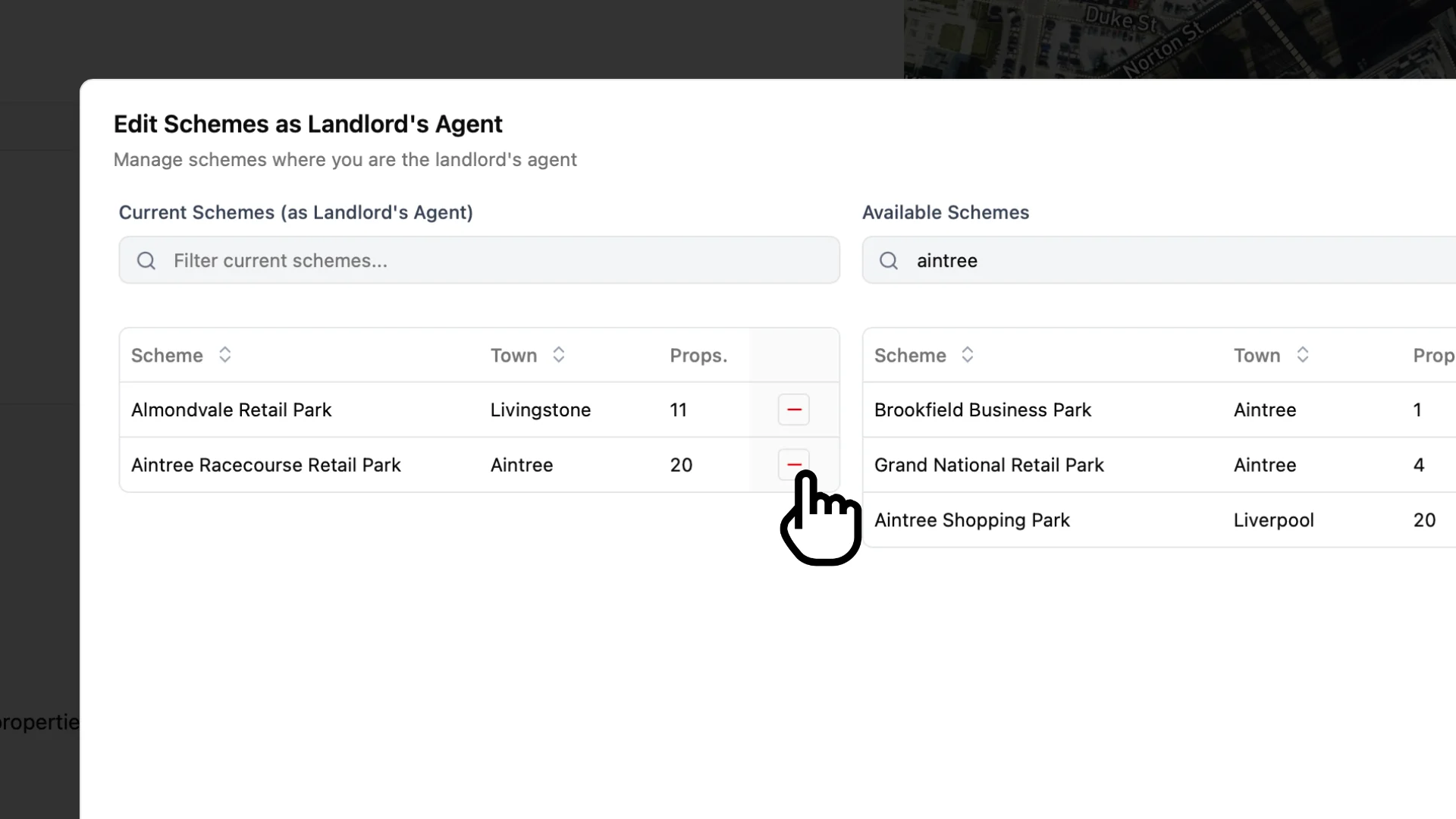 Screenshot of Connect as Landlord workflow
