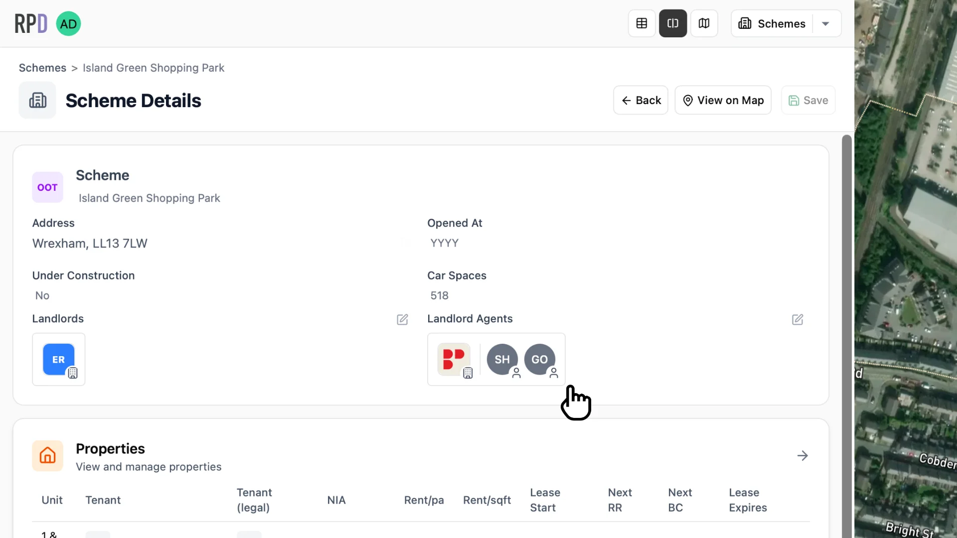 Screenshot of searching for contacts