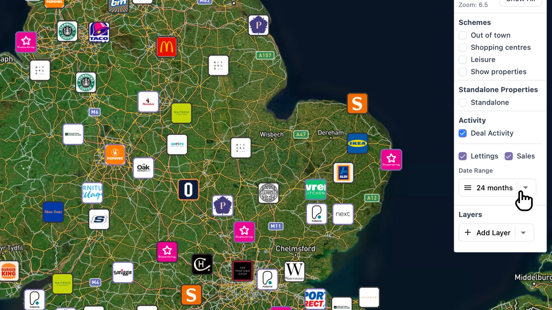 Screenshot of tenant activity